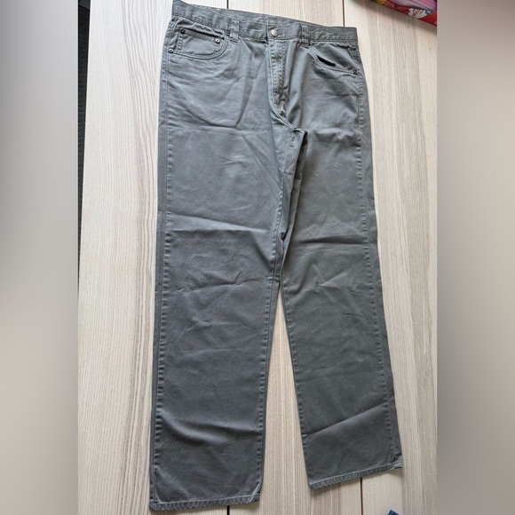 Woolrich pants men green Gray Polo Shirt size 36